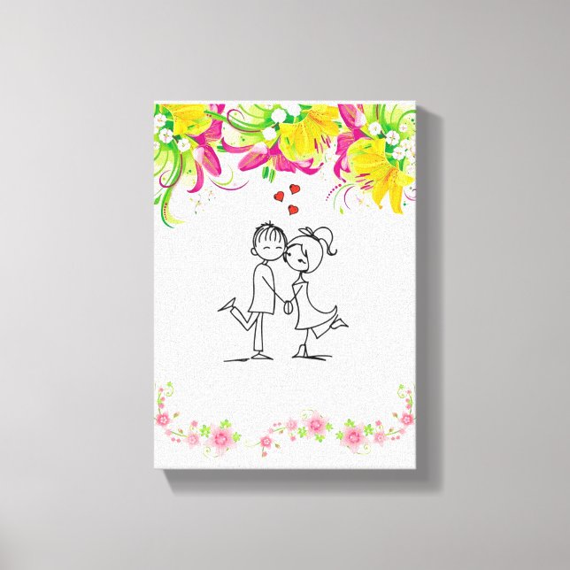 El día de San Valentín de impresión de lienzo exte (Anverso)