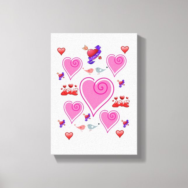 El día de San Valentín de impresión de lienzo exte (Anverso)