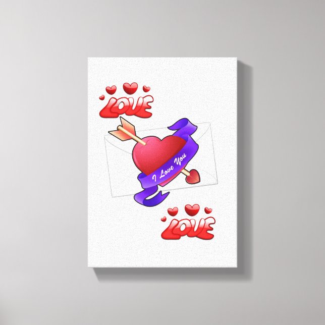 El día de San Valentín de impresión de lienzo exte (Anverso)
