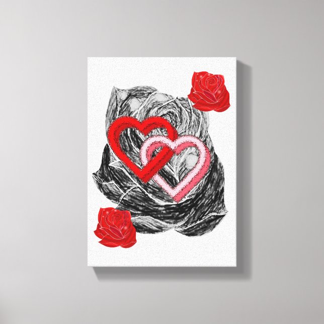 El día de San Valentín de impresión de lienzo exte (Anverso)