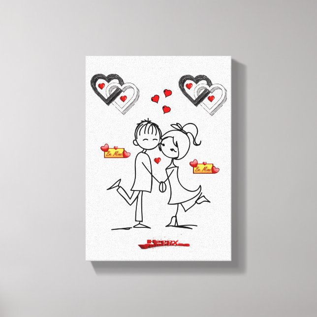 El día de San Valentín de impresión de lienzo exte (Anverso)