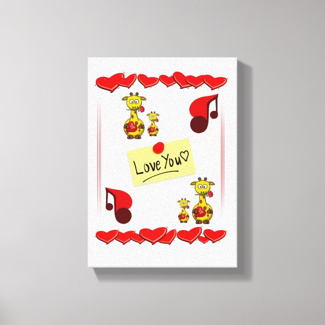 El día de San Valentín de impresión de lienzo exte (Anverso)