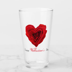 El día de San Valentín de rosa roja con forma de c