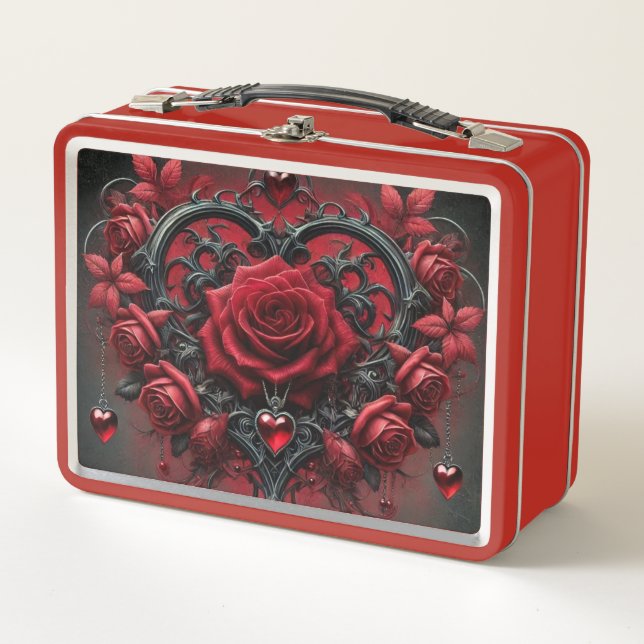 El día de San Valentín de rosas rojas góticas (Anverso)