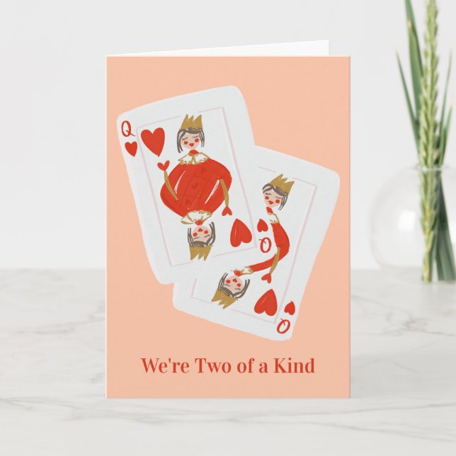 El día de San Valentín de tarjetas de juego de dos (Anverso)