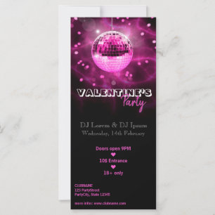El día de San Valentín Disco Ball - Tarjeta para r