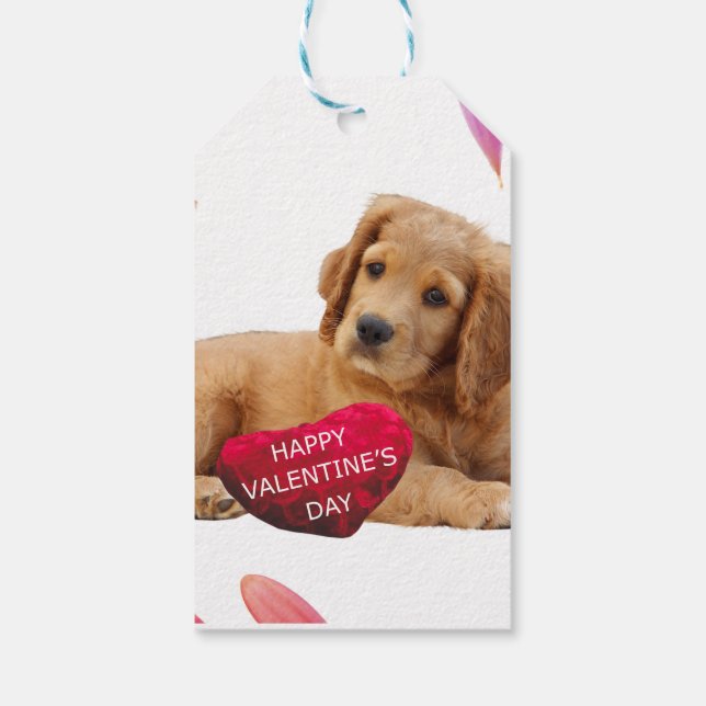 El día de San Valentín Etiqueta de regalo para el  (Reverso)