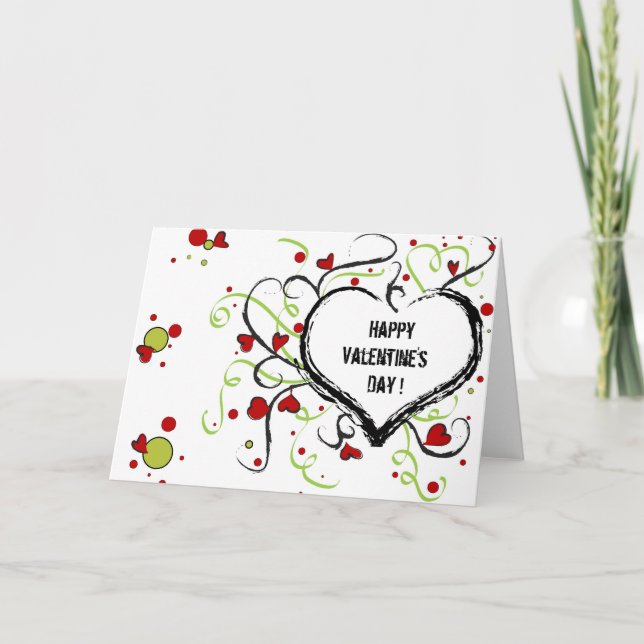 El día de San Valentín feliz - tarjeta (Anverso)