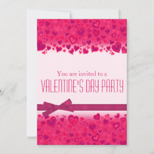 El día de San Valentín fiesta invitación de corazo