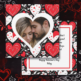 El día de San Valentín fotográfico Corazones y flo