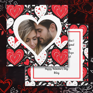 El día de San Valentín fotográfico Corazones y flo