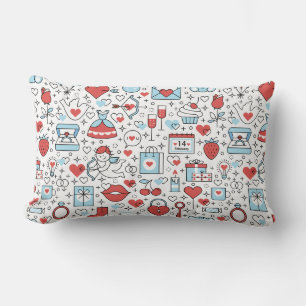 El día de San Valentín Iconos lanzan almohadas