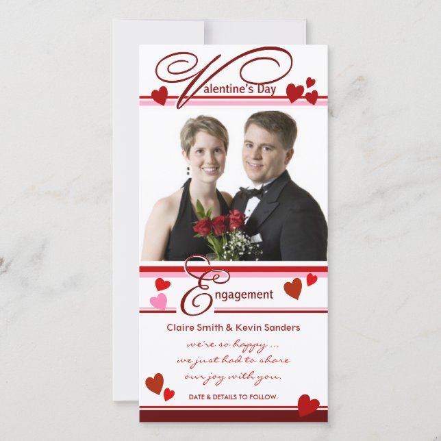 El día de San Valentín - Invitación de compromiso (Anverso)