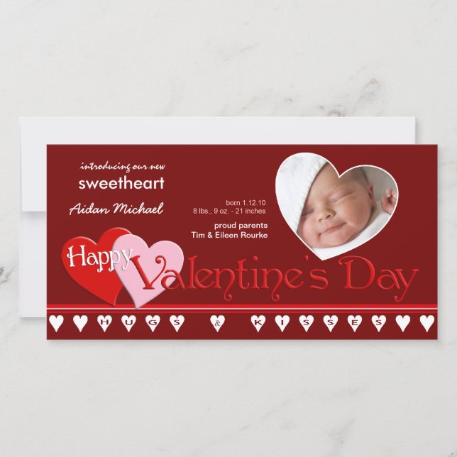 EL DÍA DE SAN VALENTÍN - INVITACIÓN RECIÉN NACIDO (Anverso)