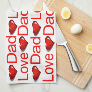 El día de San Valentín Kitchen toalla de mano Amar