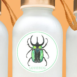 El día de San Valentín Love Bug Pegatina