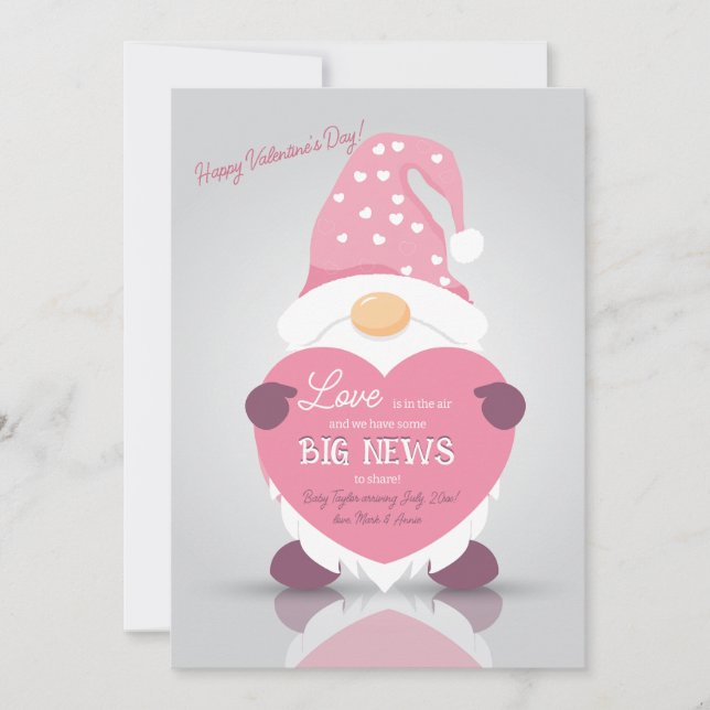 El día de San Valentín Noticias Invitación de emba (Anverso)