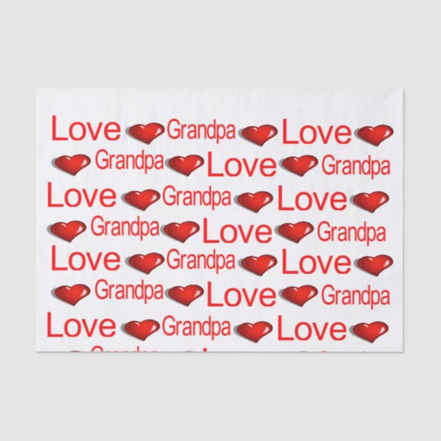El día de San Valentín Papel Tejido Amo Abuelo (Anverso)