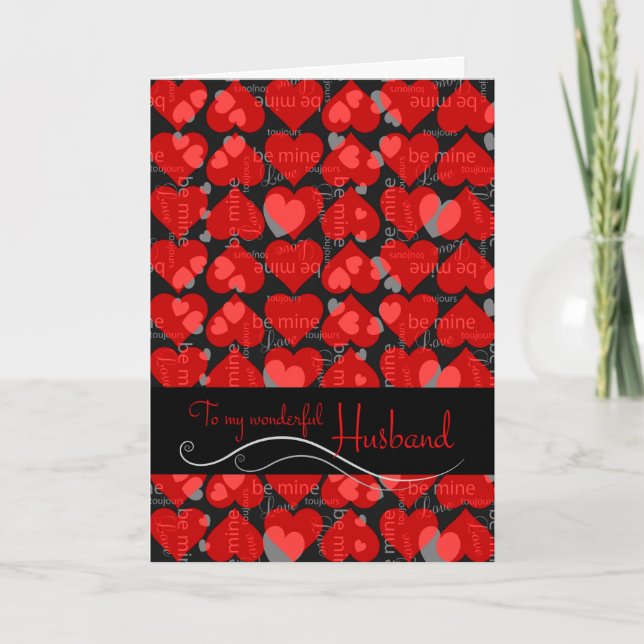El día de San Valentín para la tarjeta del marido (Anverso)