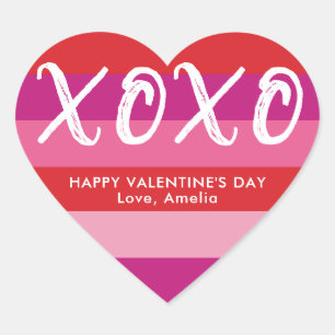 El día de San Valentín Pegatinas del corazón p