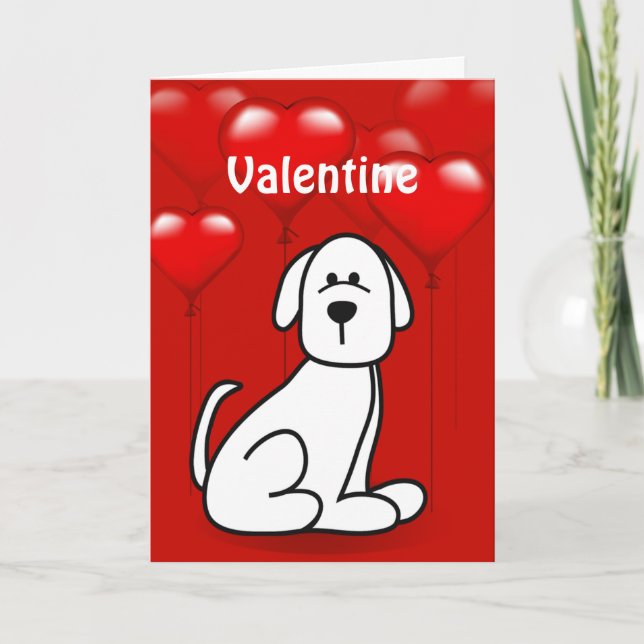 El día de San Valentín Puppy Dog Wuf Tu Tarjeta De (Anverso)