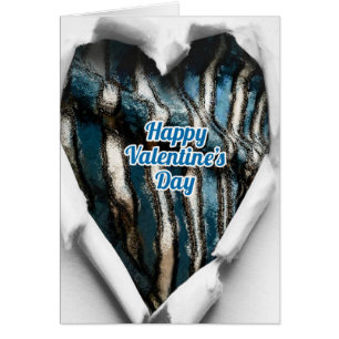 El día de San Valentín Resumen de rayas azules del