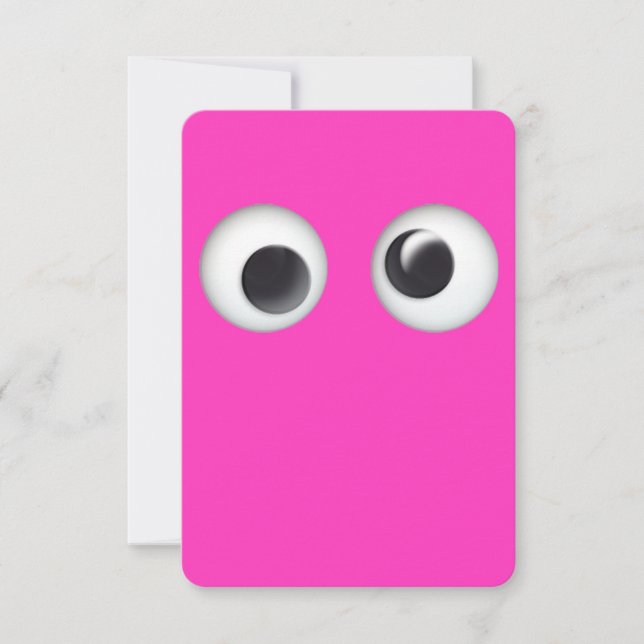El día de San Valentín Rosa Googly Eyes (Anverso)