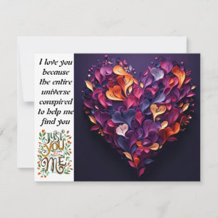 El día de San Valentín sólo tú y yo postales de va