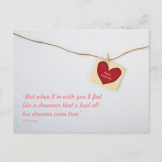 El día de San Valentín tarjeta simple y elegante 0