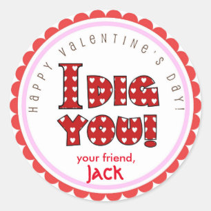 el día de San Valentín, te cago pegatinas