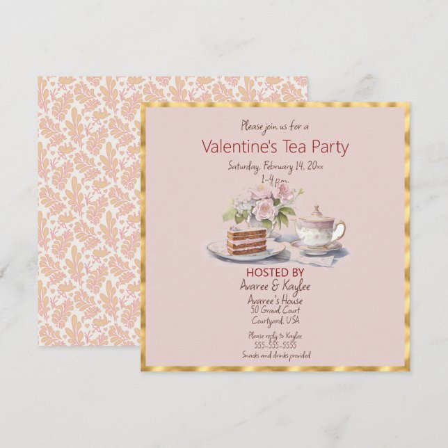 El día de San Valentín Tea Fiesta (Anverso / Reverso)