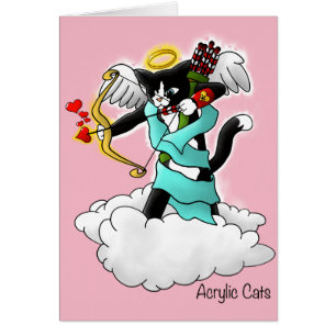 El día de San Valentín Tuxedo Cupido Cat