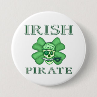 El día de St Patrick del irlandés piratea el botón