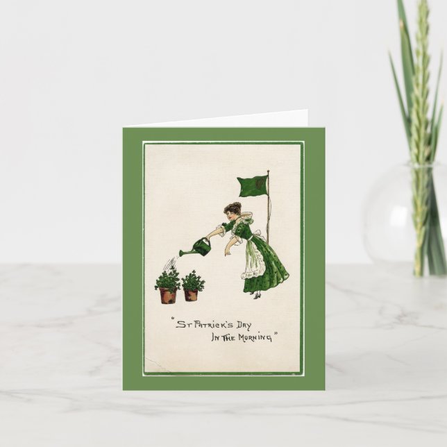 El día de St Patrick en la tarjeta de nota de la (Anverso)