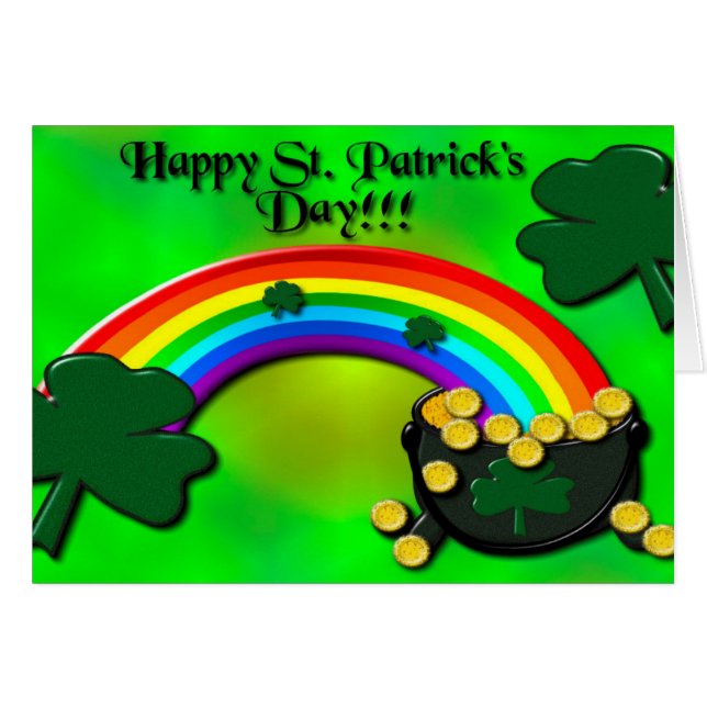 El día de St Patrick feliz (Anverso (Horizontal))