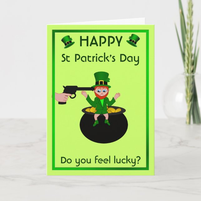 El día de St Patrick usted siente la tarjeta de (Anverso)