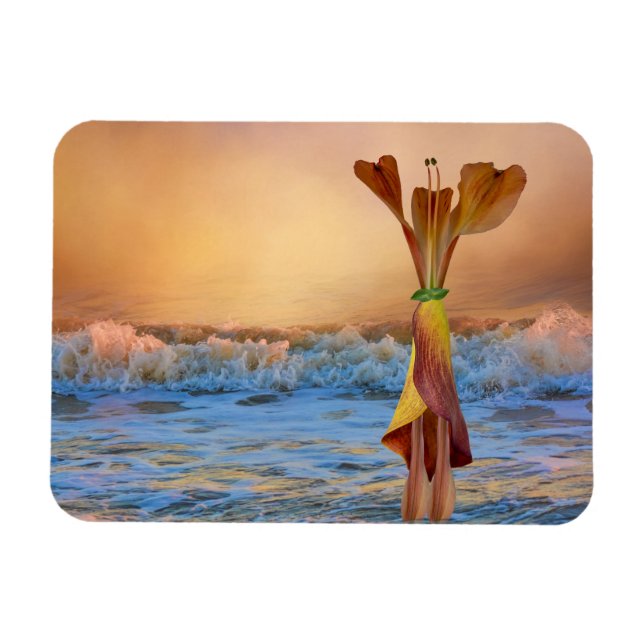 El día del langosta en el imán de la playa (Horizontal)