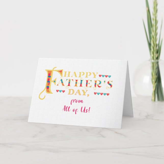El Día del Padre desde la tarjeta de corazones de  (Anverso)