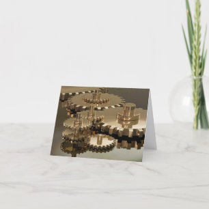 El día del padre en la tarjeta de engranaje