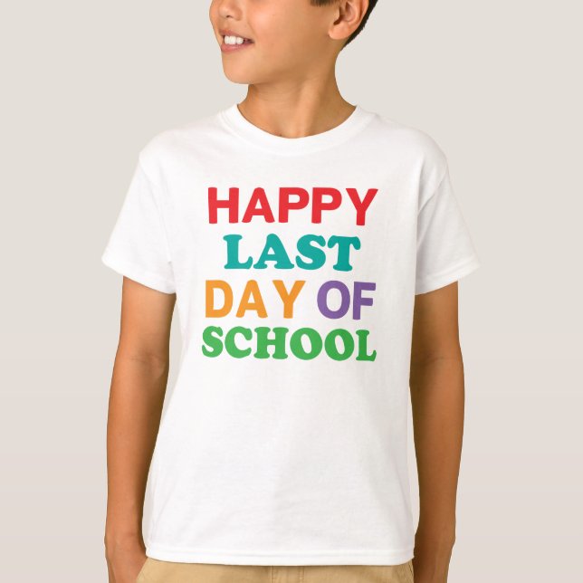 El día pasado feliz de camisa de la escuela (Anverso)