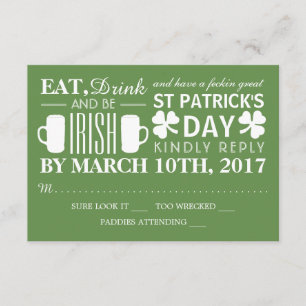 El día RSVP de St Patrick del irlandés del trébol