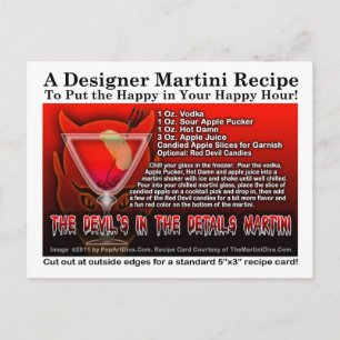 El diablo está en la tarjeta postal de Martini de