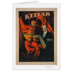 El diablo Kellar y los demonios con el Poster del 