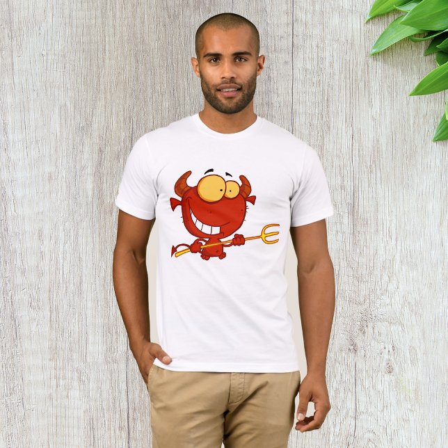 El Diablo Rojo Sostengo Una Camiseta De Los Hombre (Subido por el creador)