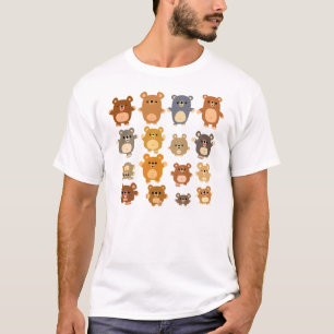 El dibujo animado lindo lleva la camiseta de las