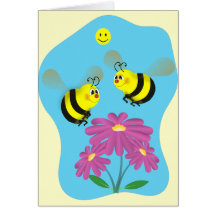 El dibujo animado manosea abejas