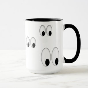 El dibujo animado observa la taza de café