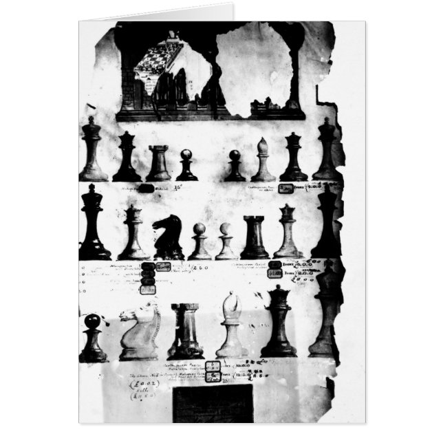 El dibujo de la patente Staunton Chessmen (Frente)