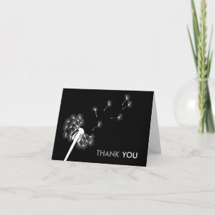 El diente de león blanco le agradece las tarjetas