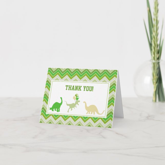 El dinosaurio le agradece las tarjetas de nota (Anverso)